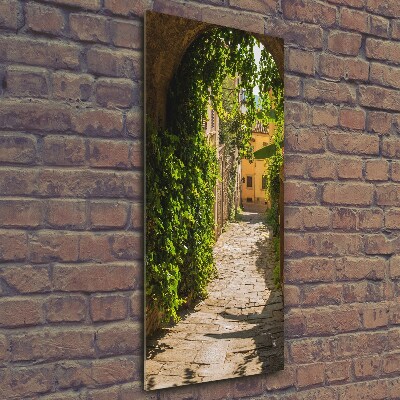 Verticaal glasschilderij Italiaanse straten