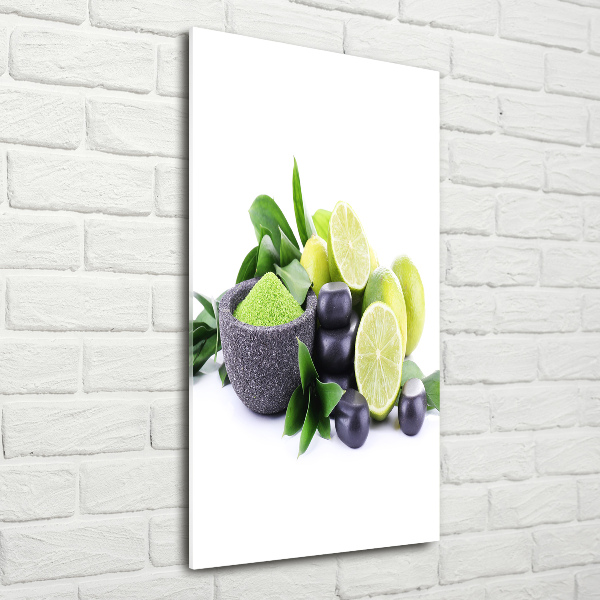 Foto obraz na szkle pionowy Cytrusy i kamienie