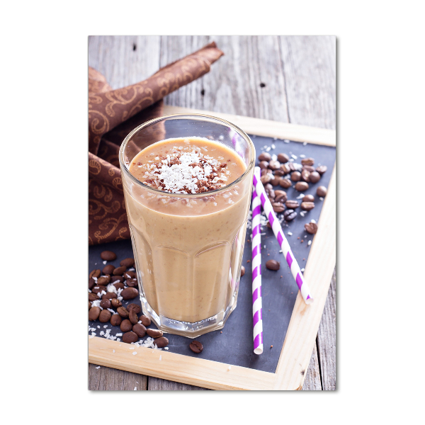 Verticale glasfoto Chocoladecocktail