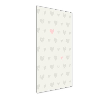 Foto obraz szkło hartowane pionowy Serduszka tło