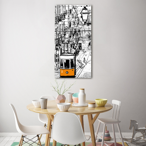 Verticale foto op glas Lissabonse tram