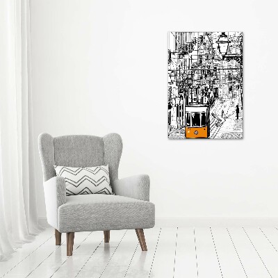 Verticale foto op glas Lissabonse tram