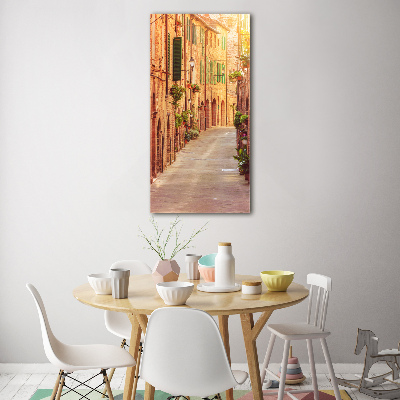 Verticaal glasschilderij Italiaanse straten