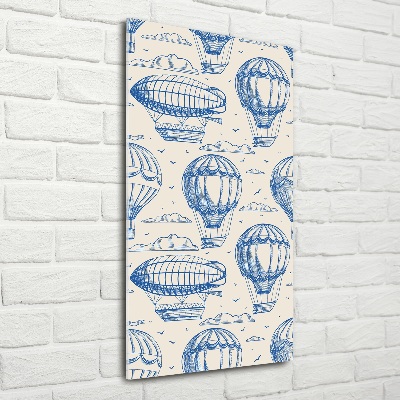 Verticale glasfoto Luchtschepen en ballonnen