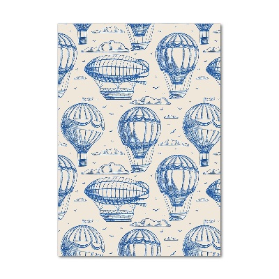 Verticale glasfoto Luchtschepen en ballonnen