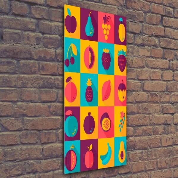 Verticale foto op glas Fruit