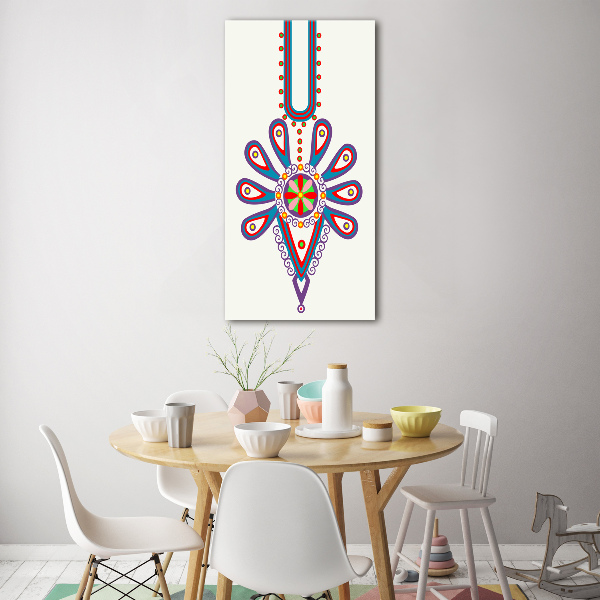 Foto obraz na szkle pionowy Polski wzór ludowy