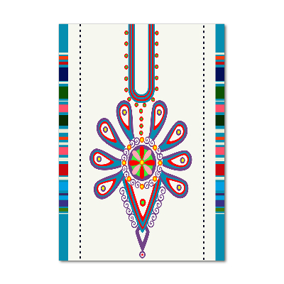 Foto obraz na szkle pionowy Polski wzór ludowy