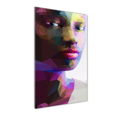 Verticaal glasschilderij Abstracte vrouw