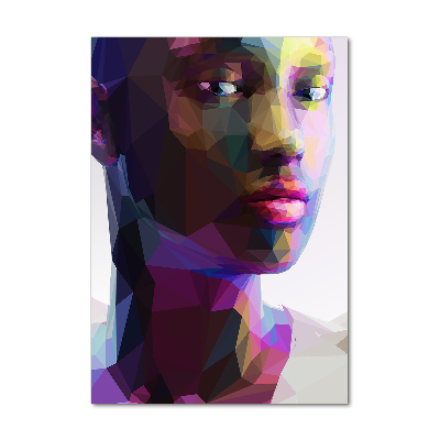 Verticaal glasschilderij Abstracte vrouw