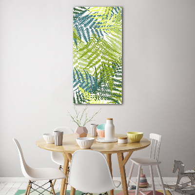 Verticale foto op glas Varenbladeren