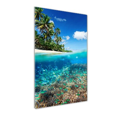 Verticaal glasschilderij Koraalrif