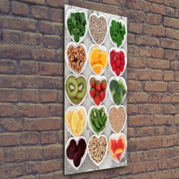 Verticale foto op glas Gezonde voeding