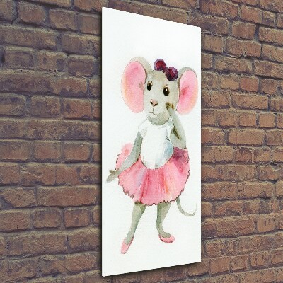 Verticale foto op glas Ballerina Muis