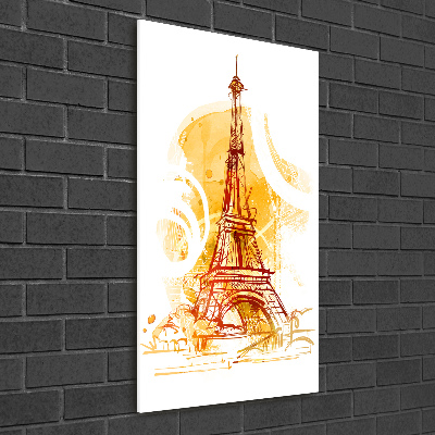 Verticale glasfoto Zomer in Parijs