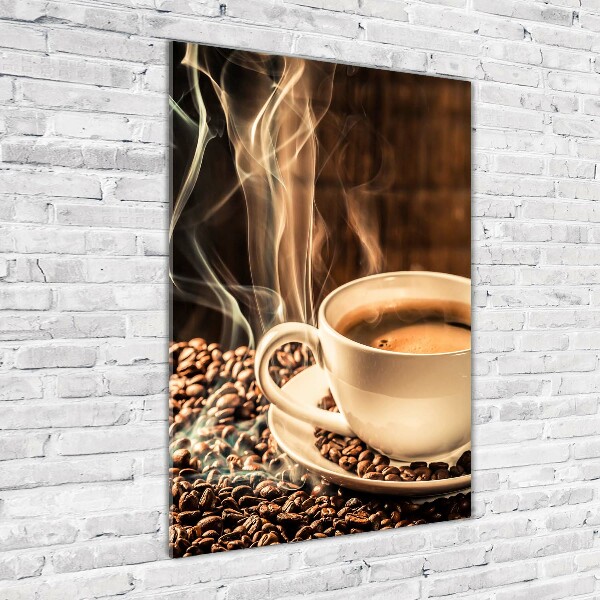 Verticale glasfoto Aromatische koffie