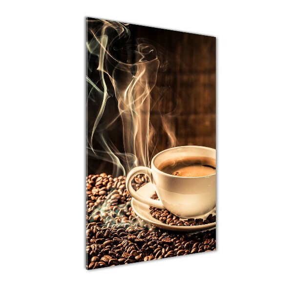 Verticale glasfoto Aromatische koffie