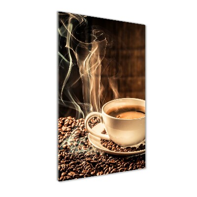 Verticale glasfoto Aromatische koffie
