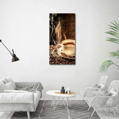 Verticale glasfoto Aromatische koffie