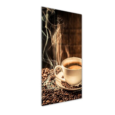 Verticale glasfoto Aromatische koffie