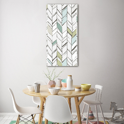 Foto obraz szkło hartowane pionowy Jodełka wzór