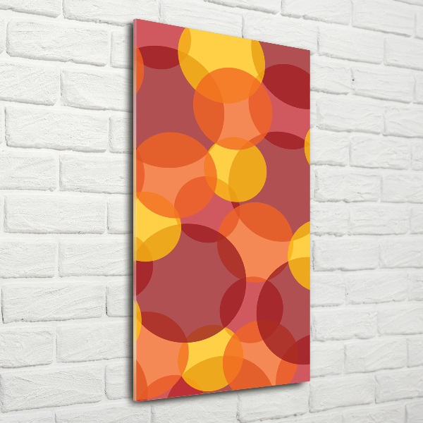 Verticale glasfoto Kleurrijke cirkels