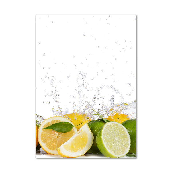 Verticale glasfoto Citrusvruchten