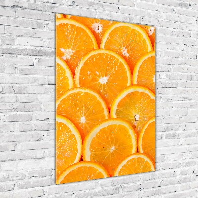 Verticale glasfoto Sinaasappelschijfjes