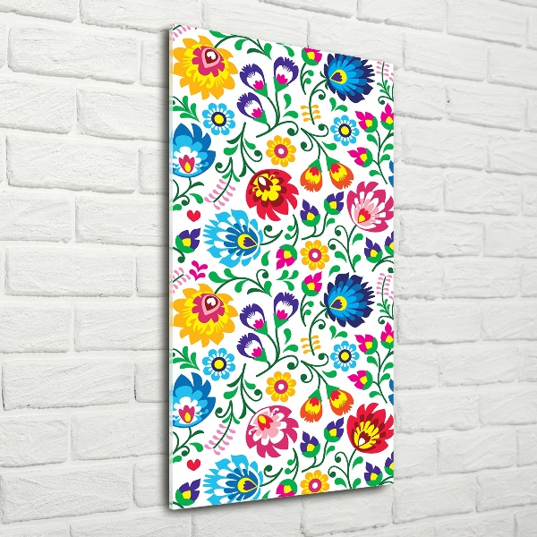 Verticale foto op glas Etnisch patroon