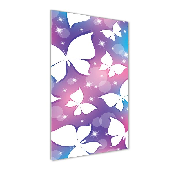 Verticaal glasschilderij Vlinders