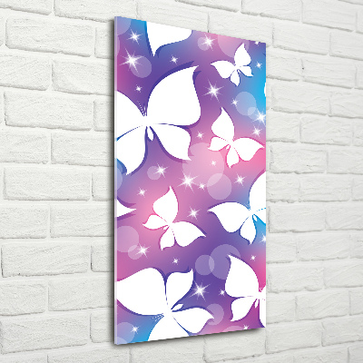 Verticaal glasschilderij Vlinders