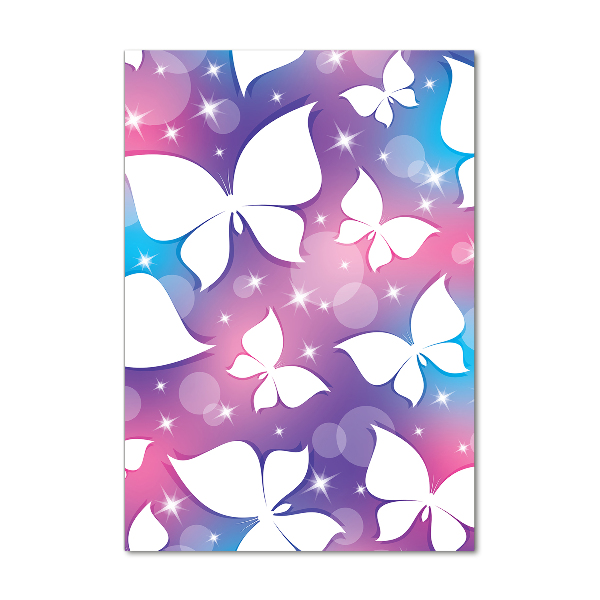 Verticaal glasschilderij Vlinders