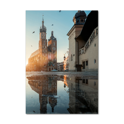 Verticale glasfoto Krakau, Polen