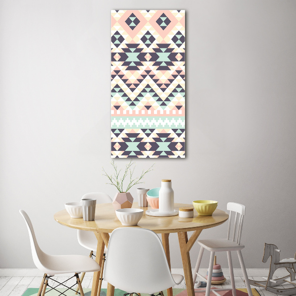 Verticaal glasschilderij Etnische achtergrond