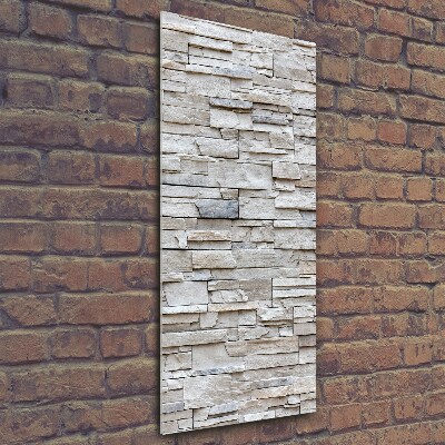 Verticale foto op glas Stenen muur
