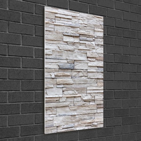 Verticale foto op glas Stenen muur