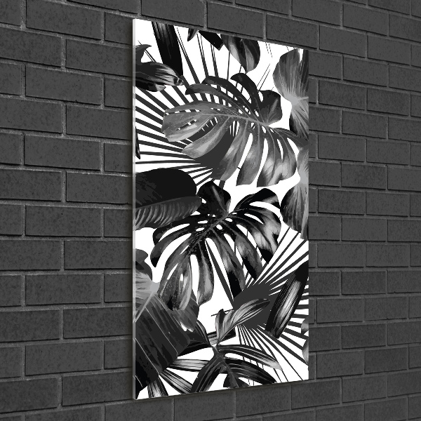 Foto obraz na szkle pionowy Tropikalne liście