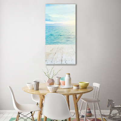 Foto obraz szklany pionowy Tropikalna plaża