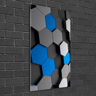 Verticale foto op glas 3D-abstractie