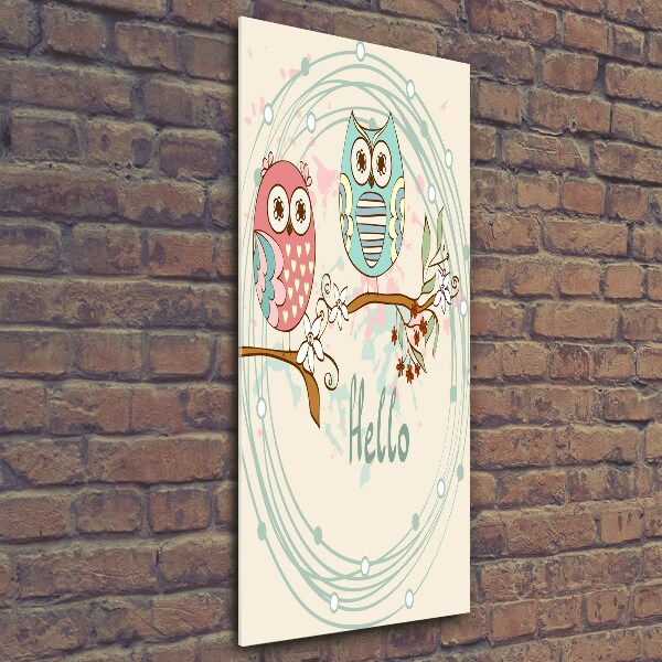 Nowoczesny foto obraz na ścianę pionowy Sowy