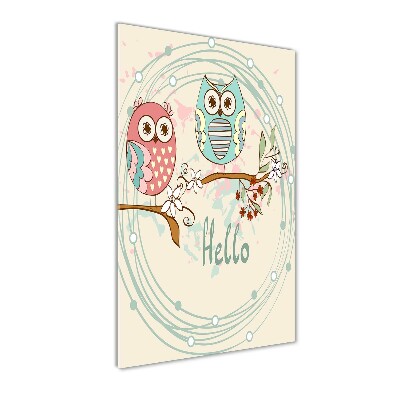 Verticale foto op glas Uilen