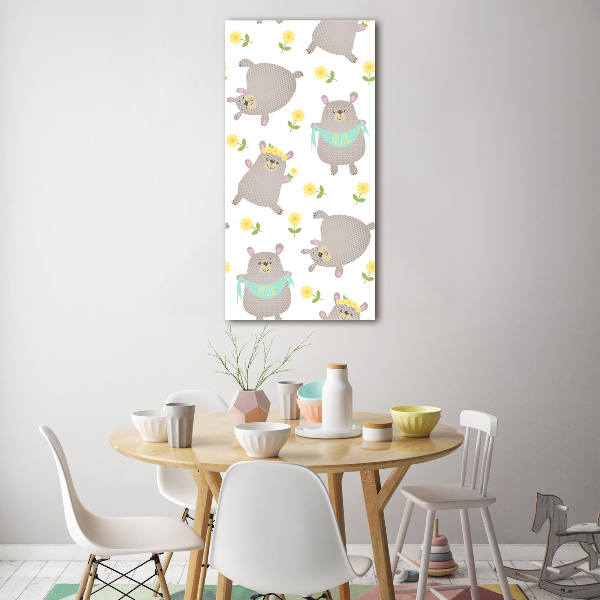 Verticale glasfoto Kleine beertjes