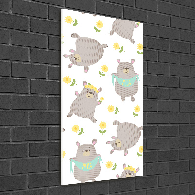 Verticale glasfoto Kleine beertjes