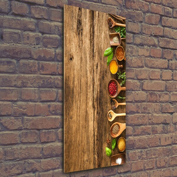 Foto obraz na szkle pionowy Kolorowe przyprawy