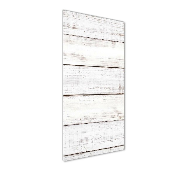 Verticale glasfoto Houten muur