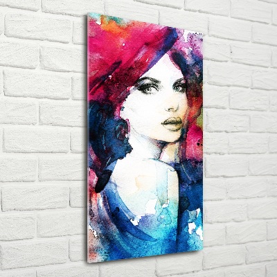 Foto obraz na szkle pionowy Abstrakcja kobieta