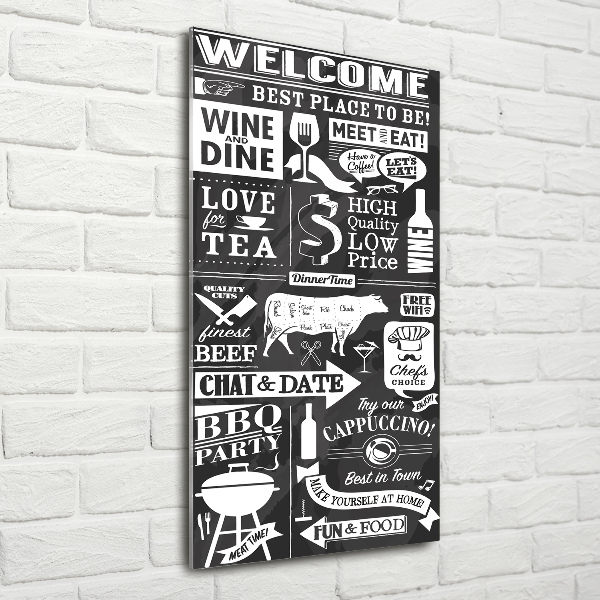 Verticale glasfoto Restaurant