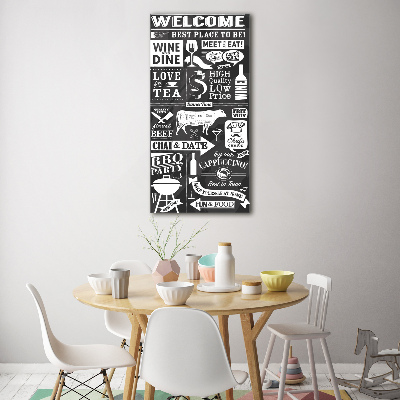 Verticale glasfoto Restaurant