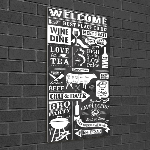 Verticale glasfoto Restaurant