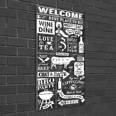 Verticale glasfoto Restaurant